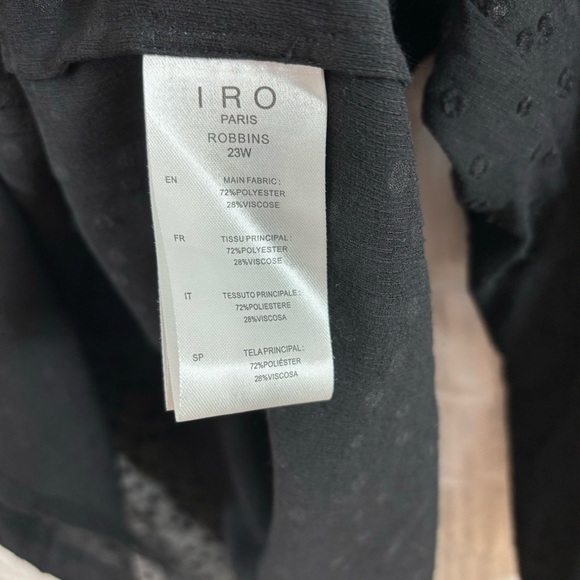 IRO Robbin’s Tie Front Sheer Polka Dot Blouse NWT 34 XS - Picture 6 of 6